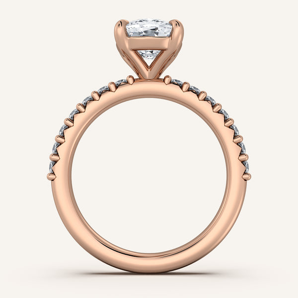 Brillante Accented Engagement Ring | 18k Rose Gold