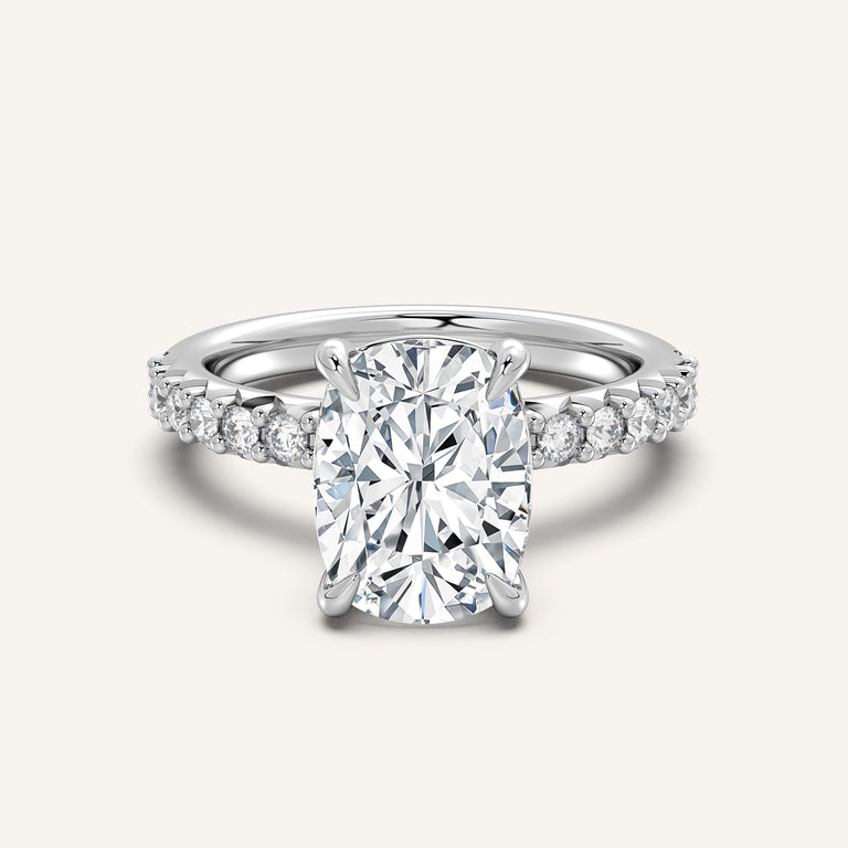 Image for Pave Band Engagement Ring | 14k White Gold