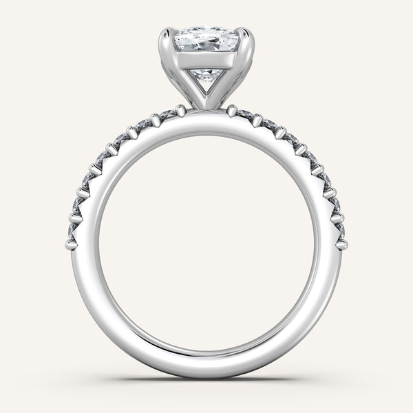 Brillante Accented Engagement Ring | 14k White Gold