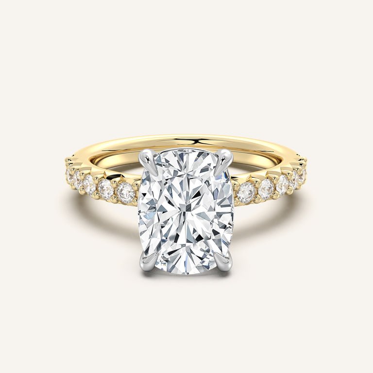 Image for Pave Band Engagement Ring | 14k Two Tone