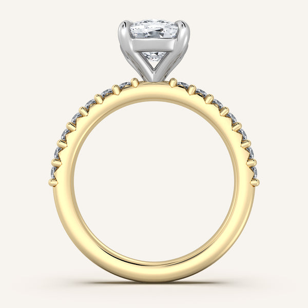 Brillante Accented Engagement Ring | 14k Two Tone