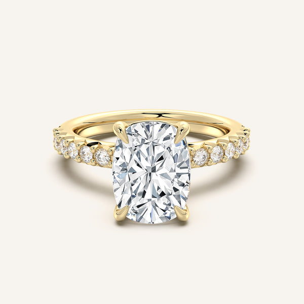 Brillante Accented Engagement Ring | 18k Yellow Gold