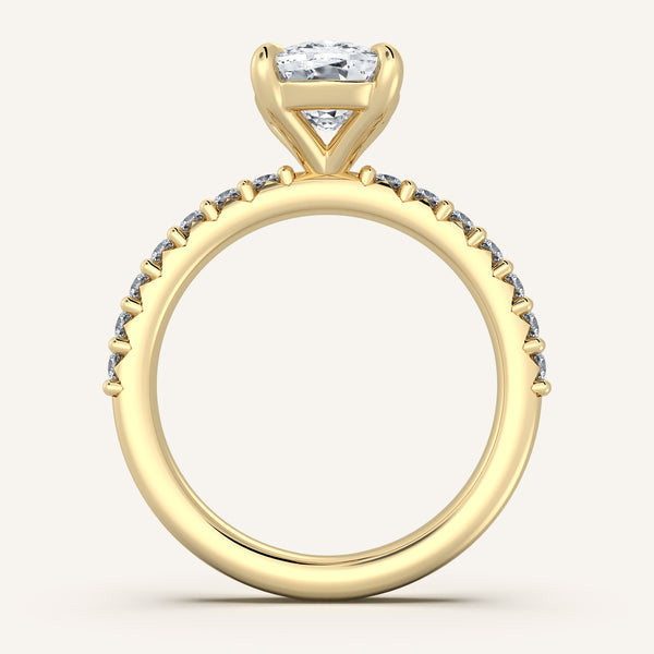 Brillante Accented Engagement Ring | 14k Yellow Gold