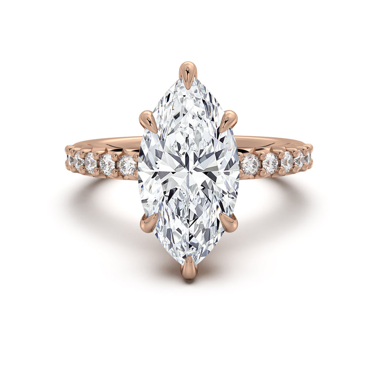 Image for Pave Band Engagement Ring | 14k Rose Gold