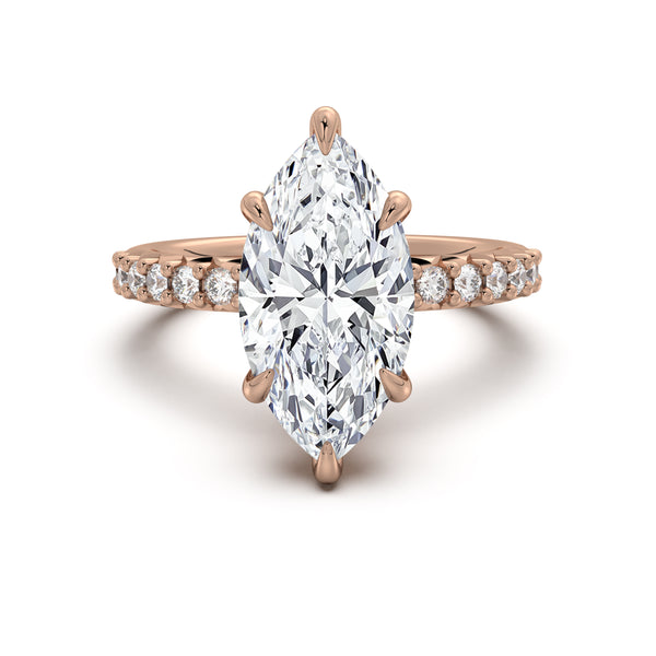 Brillante Accented Engagement Ring | 18k Rose Gold