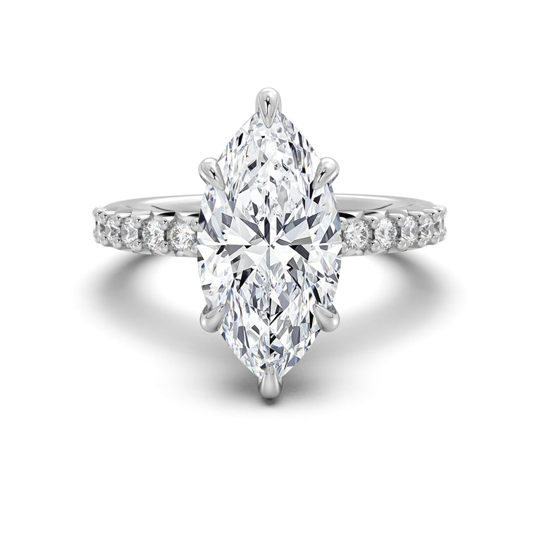 Image for Pave Band Engagement Ring | Platinum