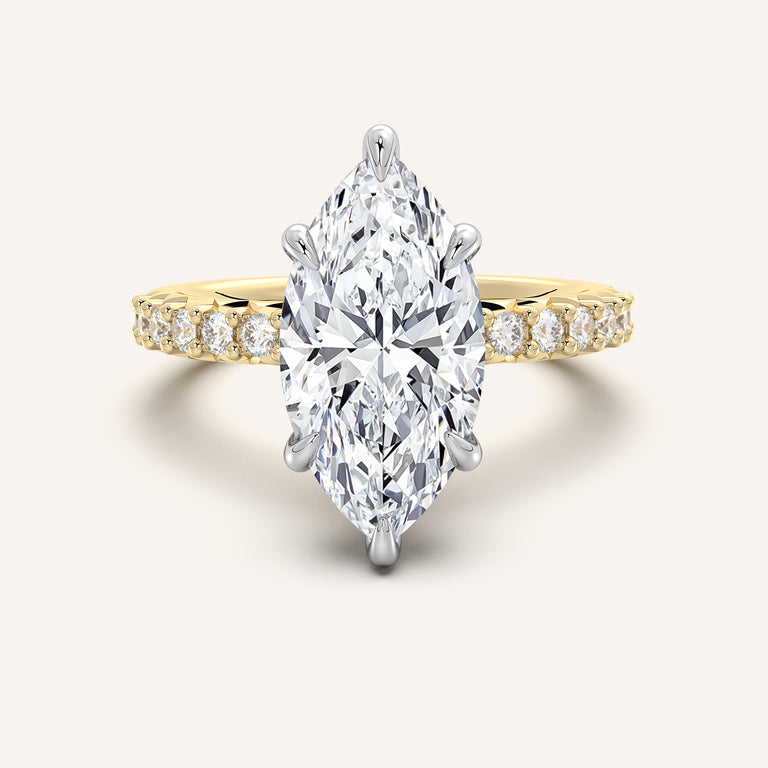 Image for Pave Band Engagement Ring | 14k Two Tone