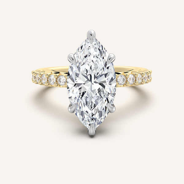 Brillante Accented Engagement Ring | 18k Two Tone
