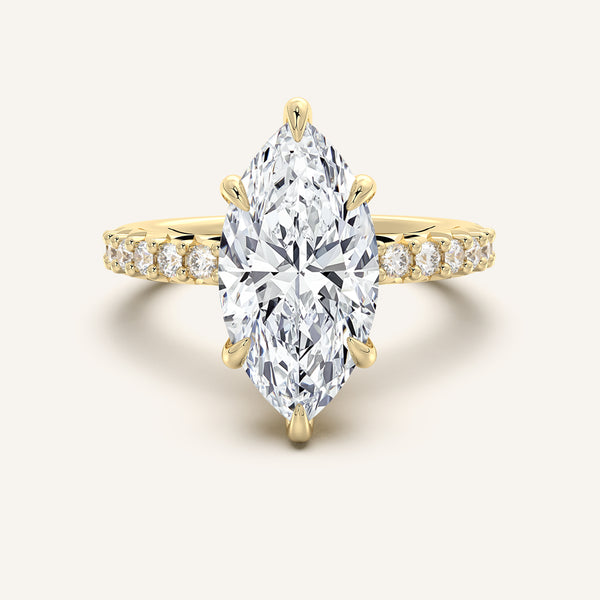 Brillante Accented Engagement Ring | 14k Yellow Gold