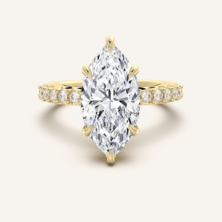 Image for Pave Band Engagement Ring | 18k Yellow Gold