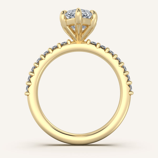 Brillante Accented Engagement Ring | 14k Yellow Gold