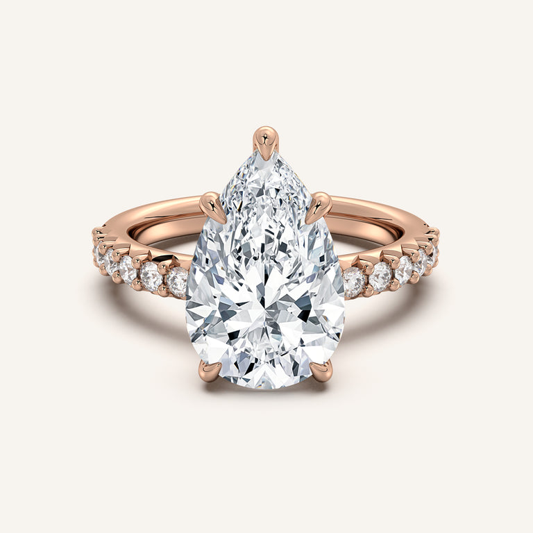 Image for Pave Band Engagement Ring | 14k Rose Gold