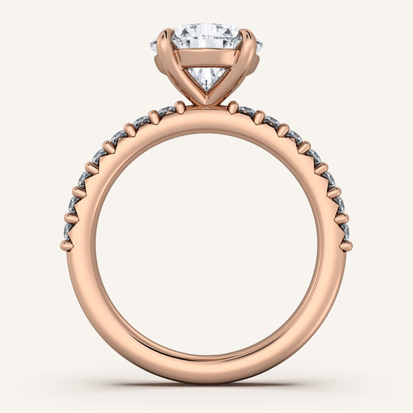 Brillante Accented Engagement Ring | 14k Rose Gold