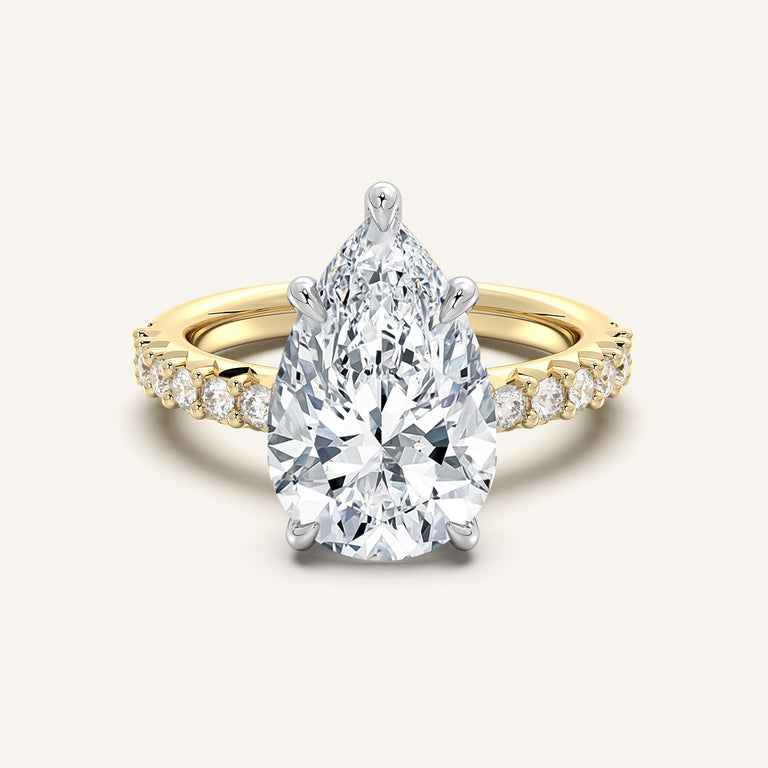 Image for Pave Band Engagement Ring | 18k Two Tone