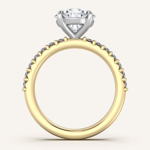 Brillante Accented Engagement Ring | 14k Two Tone