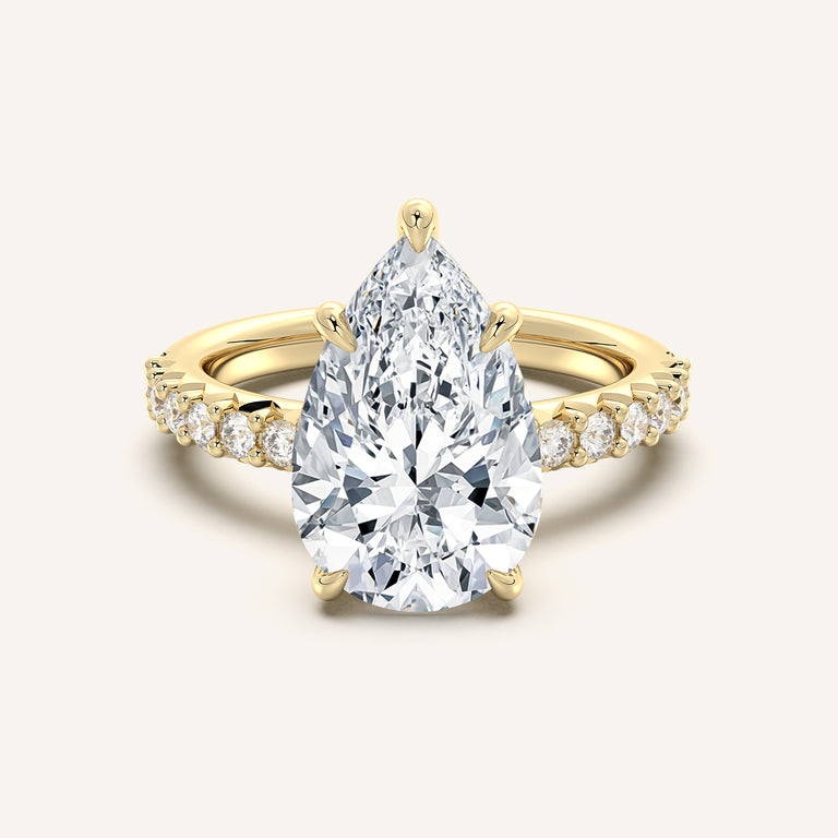 Image for Pave Band Engagement Ring | 18k Yellow Gold