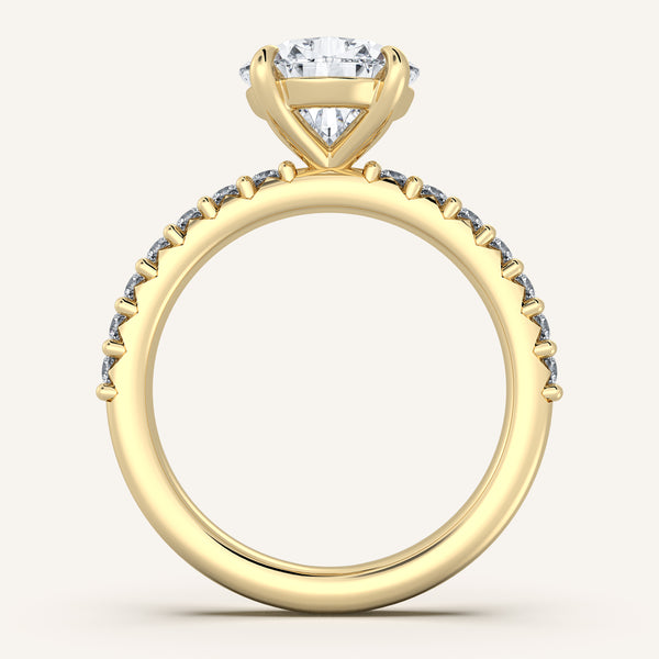 Brillante Accented Engagement Ring | 14k Yellow Gold