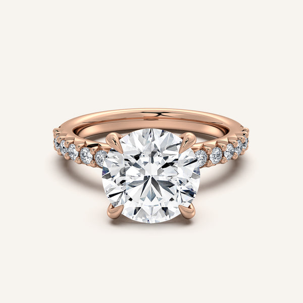 Brillante Accented Engagement Ring | 18k Rose Gold