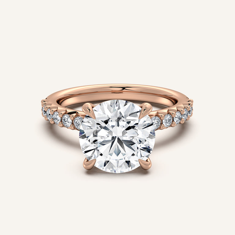 Image for Pave Band Engagement Ring | 18k Rose Gold