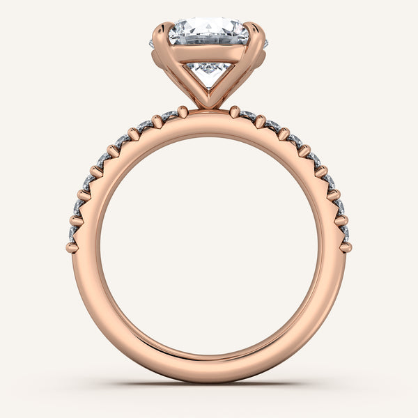 Brillante Accented Engagement Ring | 14k Rose Gold