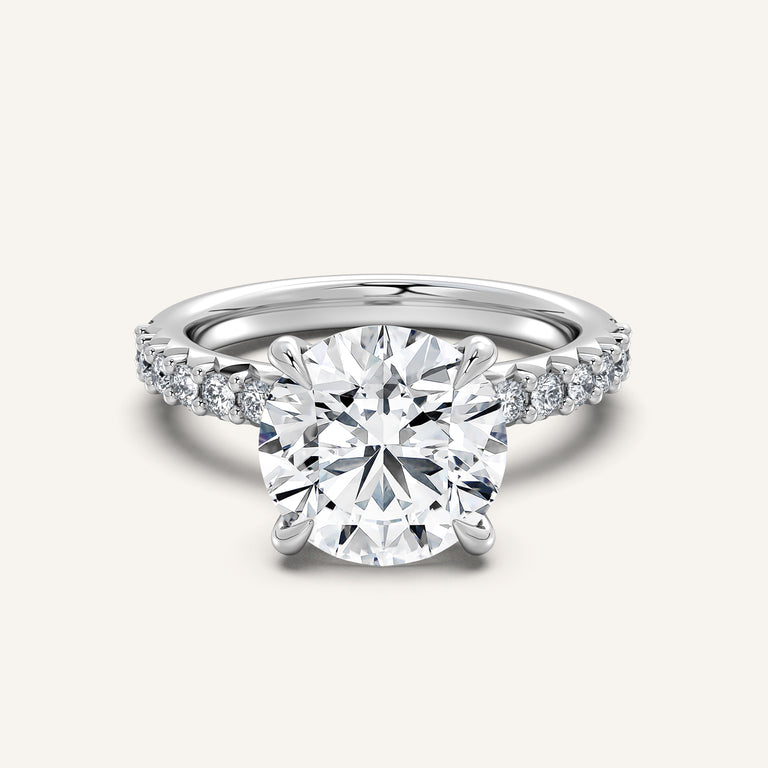 Image for Pave Band Engagement Ring | 14k White Gold