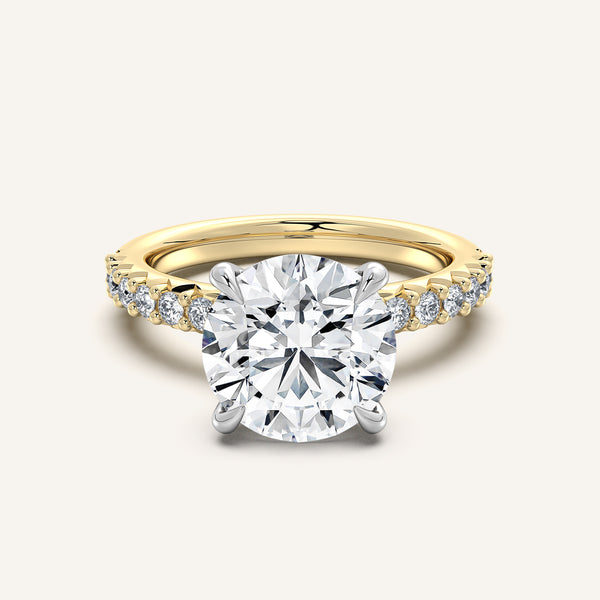 Brillante Accented Engagement Ring | 14k Two Tone