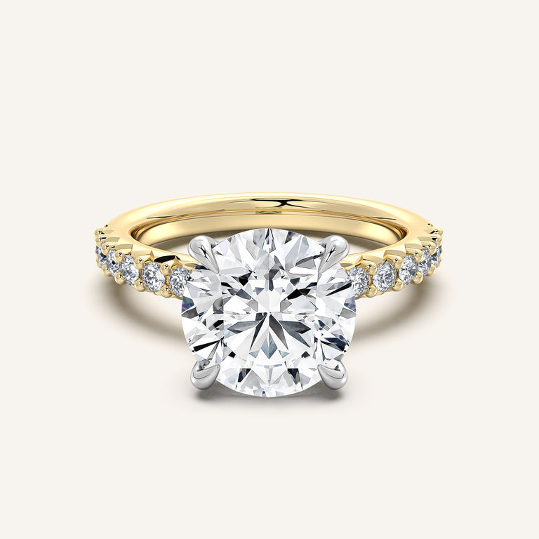 Image for Pave Band Engagement Ring | 18k Two Tone