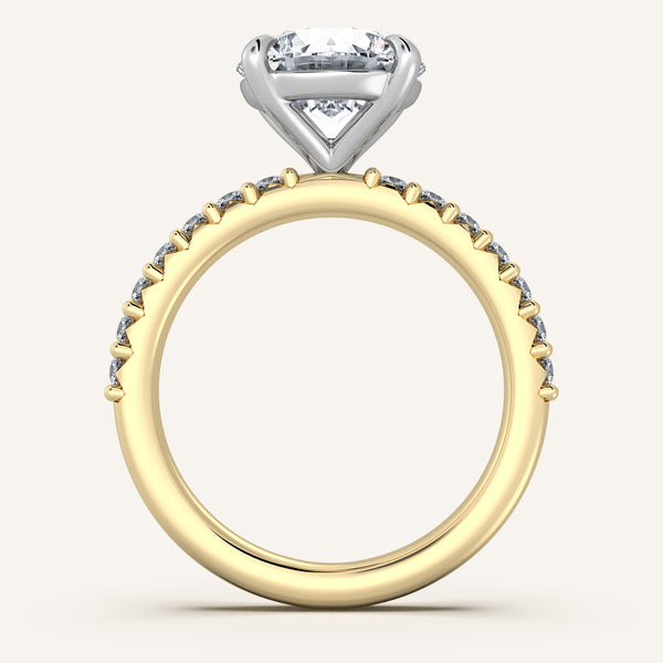 Brillante Accented Engagement Ring | 18k Two Tone