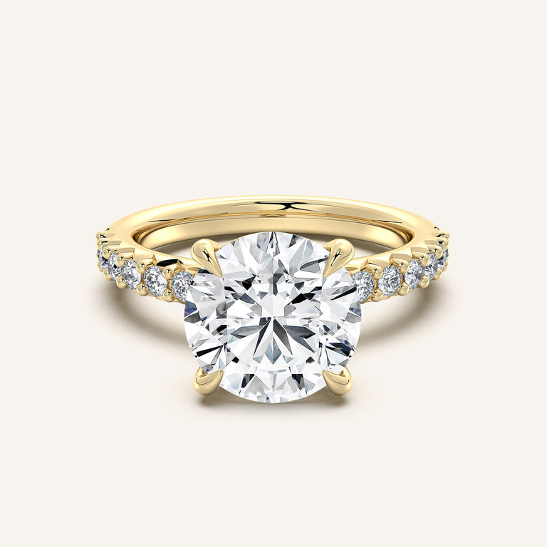 Image for Pave Band Engagement Ring | 18k Yellow Gold