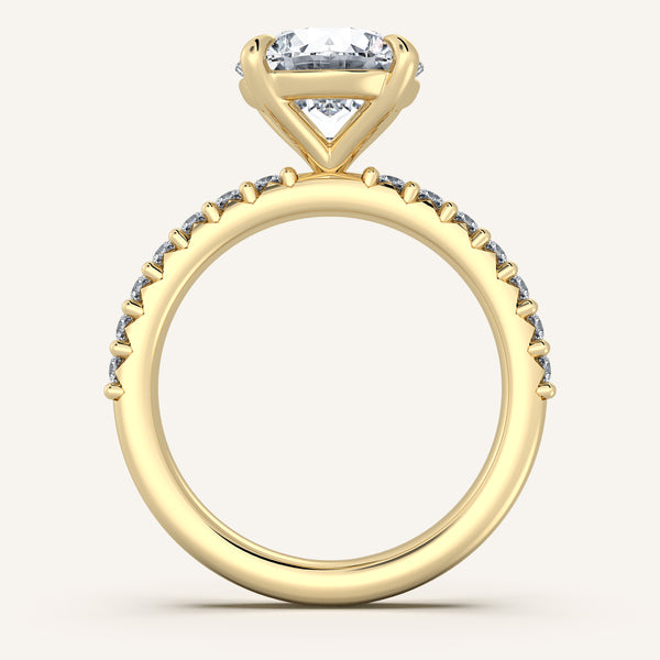 Brillante Accented Engagement Ring | 18k Yellow Gold