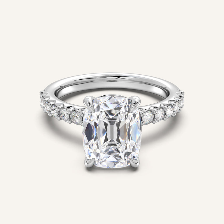 Image for Old Mine Cut Pave Band Engagement Ring | Platinum