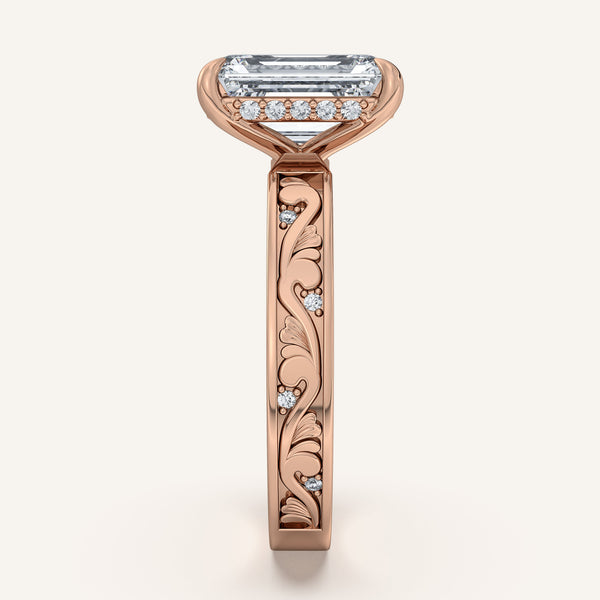 Vintage Inspired Engagement Ring | 18k Rose Gold
