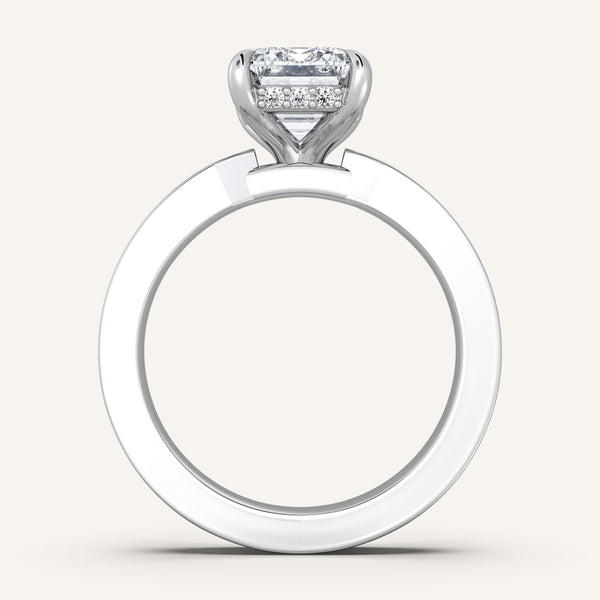 Emerald Cut Vintage Inspired Engagement Ring | Platinum