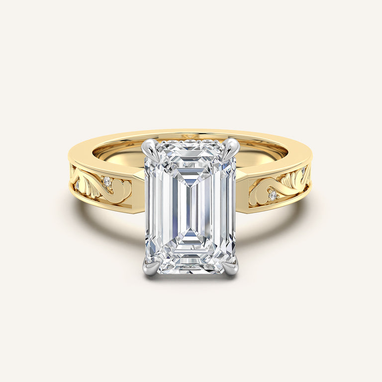 Image for Vintage Inspired Engagement Ring | 14k Two Tone
