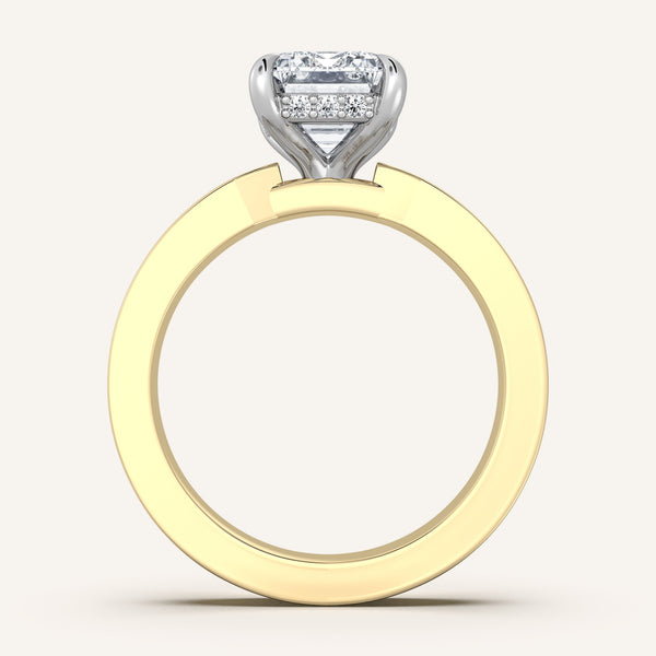 Vintage Inspired Engagement Ring | 14k Two Tone