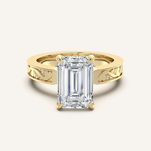 Vintage Inspired Engagement Ring | 18k Yellow Gold