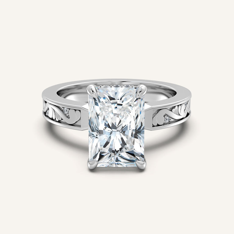 Image for Vintage Inspired Engagement Ring | 14k White Gold