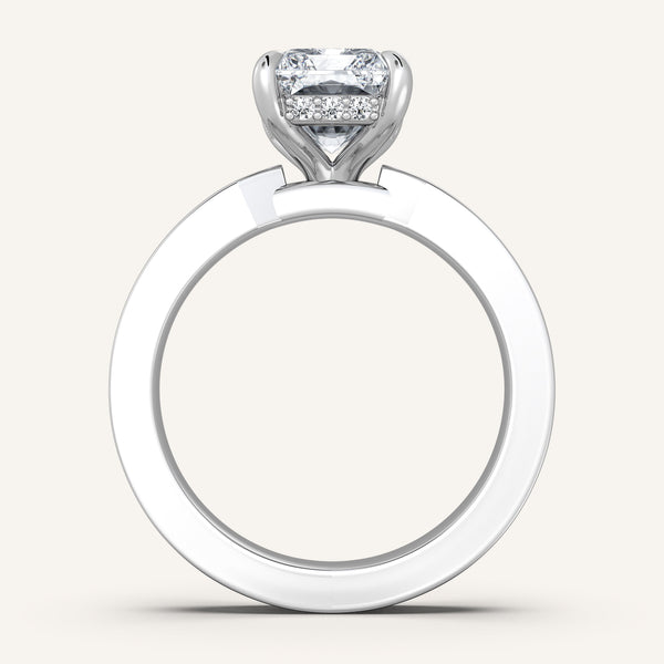 Vintage Inspired Engagement Ring | 18k White Gold