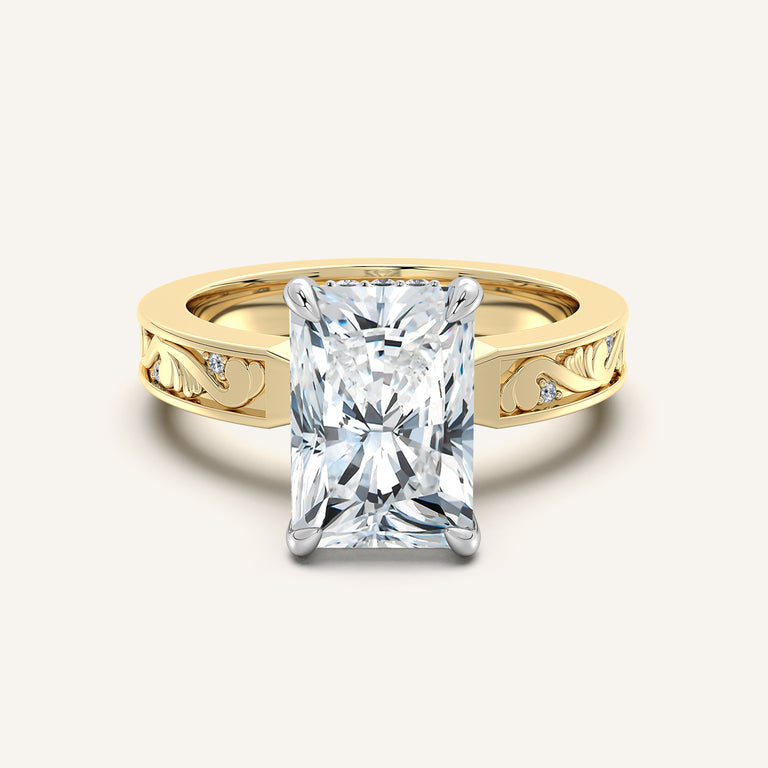 Image for Vintage Inspired Engagement Ring | 14k Two Tone