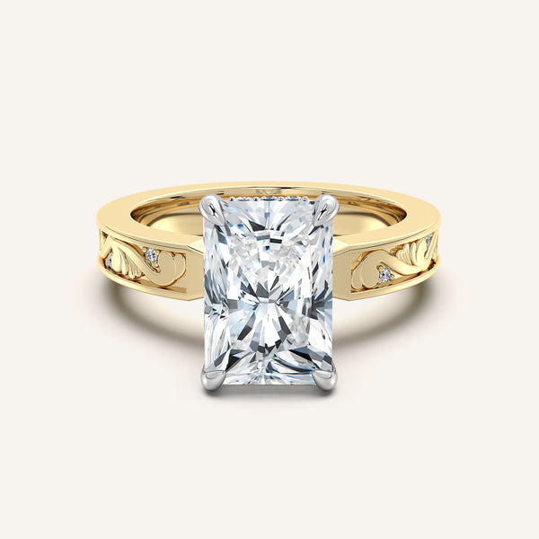 Vintage Inspired Engagement Ring | 18k Two Tone