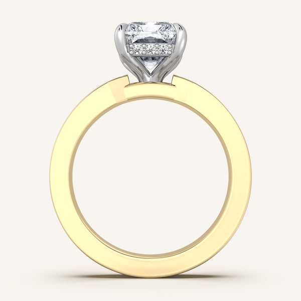 Vintage Inspired Engagement Ring | 18k Two Tone