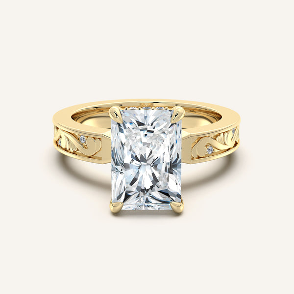 Vintage Inspired Engagement Ring | 18k Yellow Gold