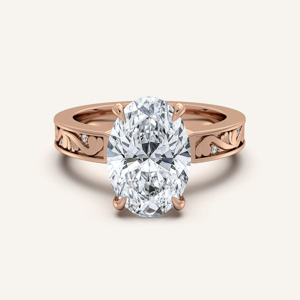 Vintage Inspired Engagement Ring | 18k Rose Gold