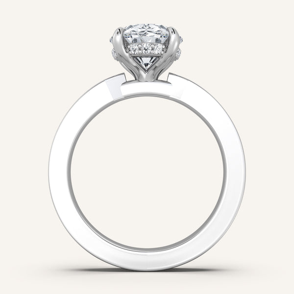 Vintage Inspired Engagement Ring | 18k White Gold