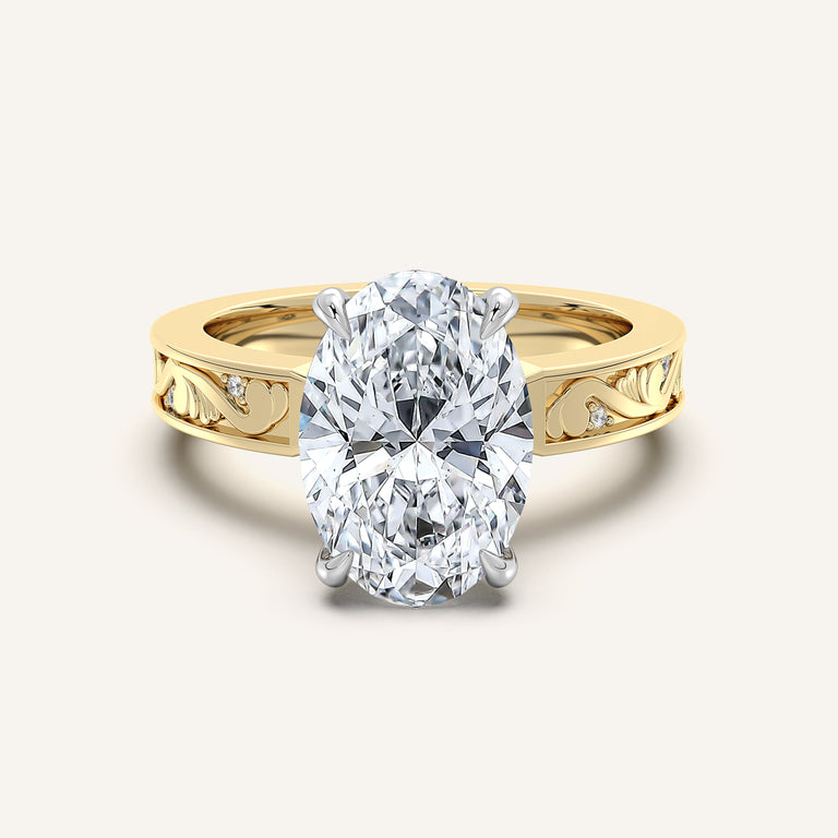 Image for Vintage Inspired Engagement Ring | 18k Two Tone