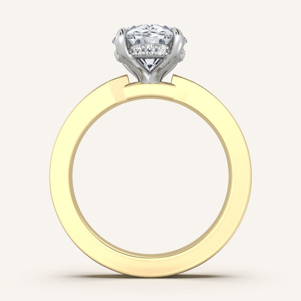 Vintage Inspired Engagement Ring | 14k Two Tone
