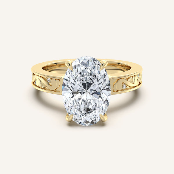 Vintage Inspired Engagement Ring | 18k Yellow Gold