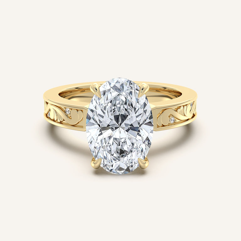 Image for Vintage Inspired Engagement Ring | 18k Yellow Gold