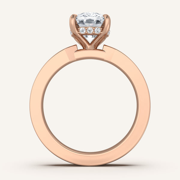 Cushion Cut Vintage Inspired Engagement Ring | 18k Rose Gold