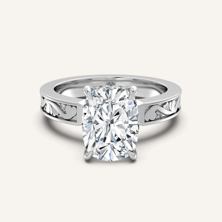 Image for Cushion Cut Vintage Inspired Engagement Ring | Platinum